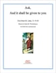 Ask And It Shall Be Given to You SAB choral sheet music cover